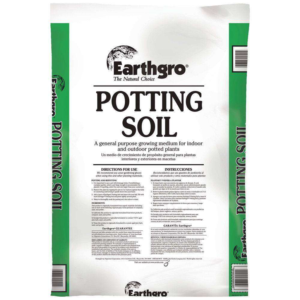 Earthgro 2 Cu Ft Potting Soil 72752180 The Home Depot