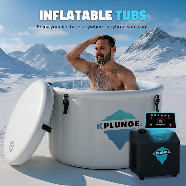 KPLUNGE Arctic Fox 1-Person 0-Jet Inflatable Cold Plunge Ice Bath
