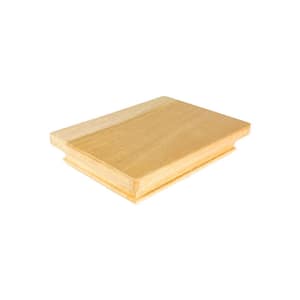 Miterless 4 in. x 6 in. Untreated Wood Flat Slip Over Fence Post Cap