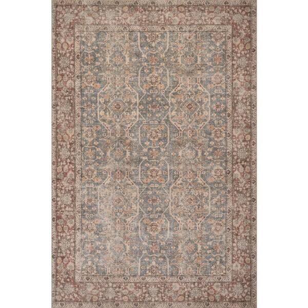 Corali Traditional Vintage & Distressed Blue 9 ft. x 12 ft. Indoor Area Rug