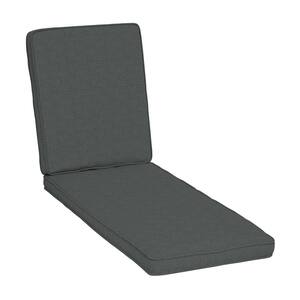 Sunbrella Premium Foam 26 in. x 31 in. Outdoor Chaise Cushion in Cast Slate