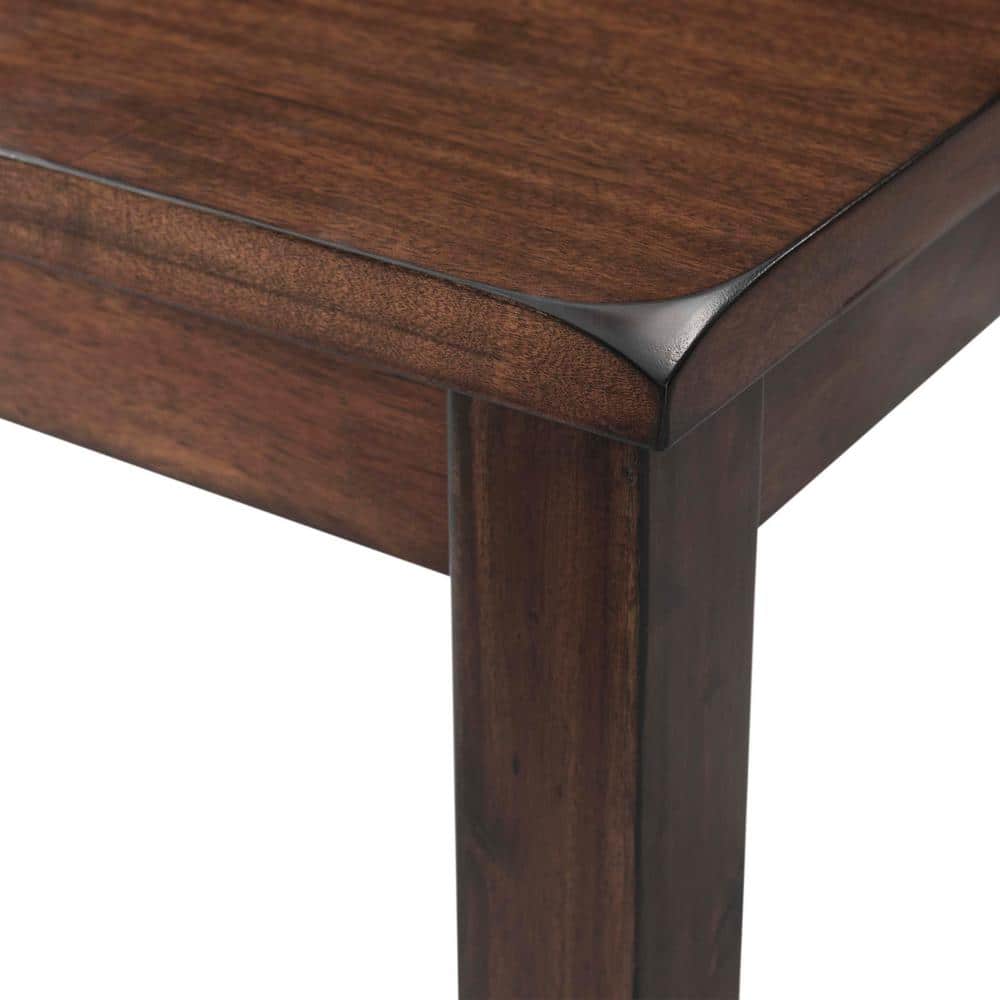 Cherry Counter Height Dining Set with Faux Leather Seats