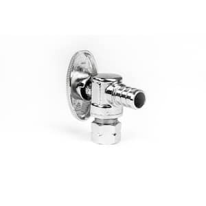 1/2 in. Nominal Compression Inlet Pex x 3/8 in. O.D. Compression Outlet Quarter-Turn Angle Valve (10-Pack)