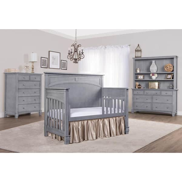 Evolur Santa Fe Storm Grey 5 in 1 Convertible Crib 831 SGY The Home Depot