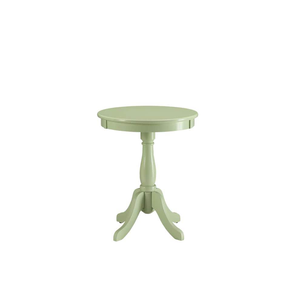 Elegant Round Wooden Pedestal Side Table, 18" x 22"
