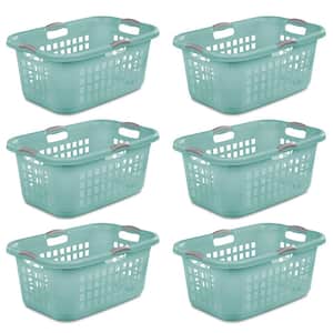 Ultra Aqua 2-Bushel Plastic Stackable Clothes Laundry Basket (6-Pack)