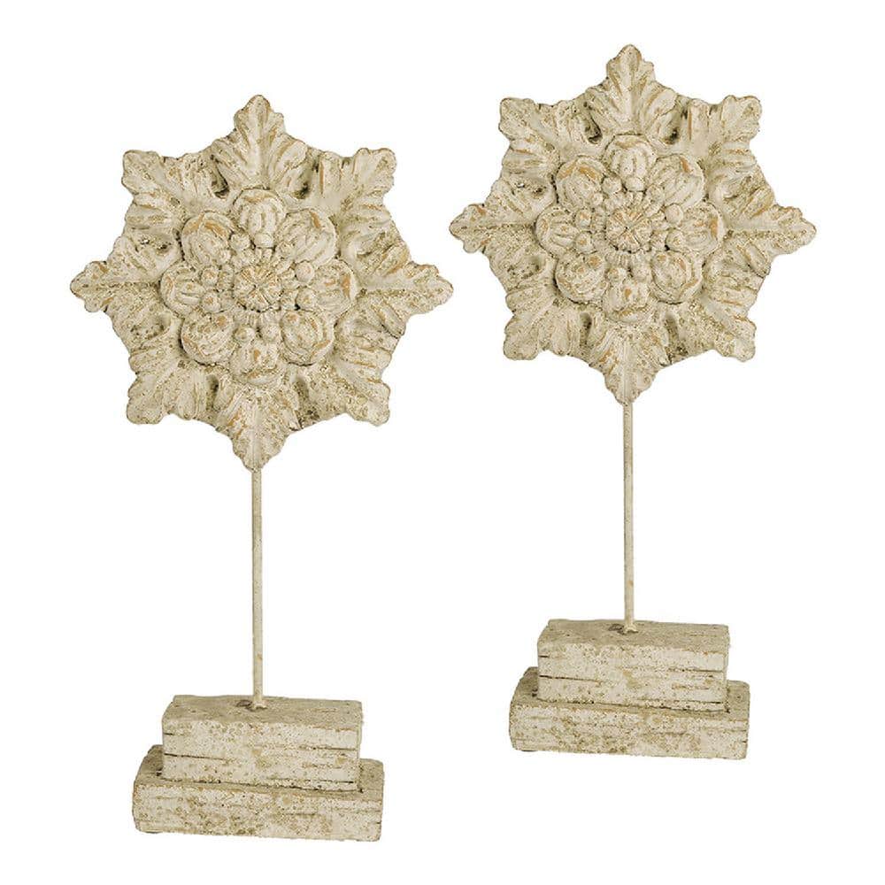 A & B Home Cornelius Sculptural Accents Star Set of 2 Gray KAV1232
