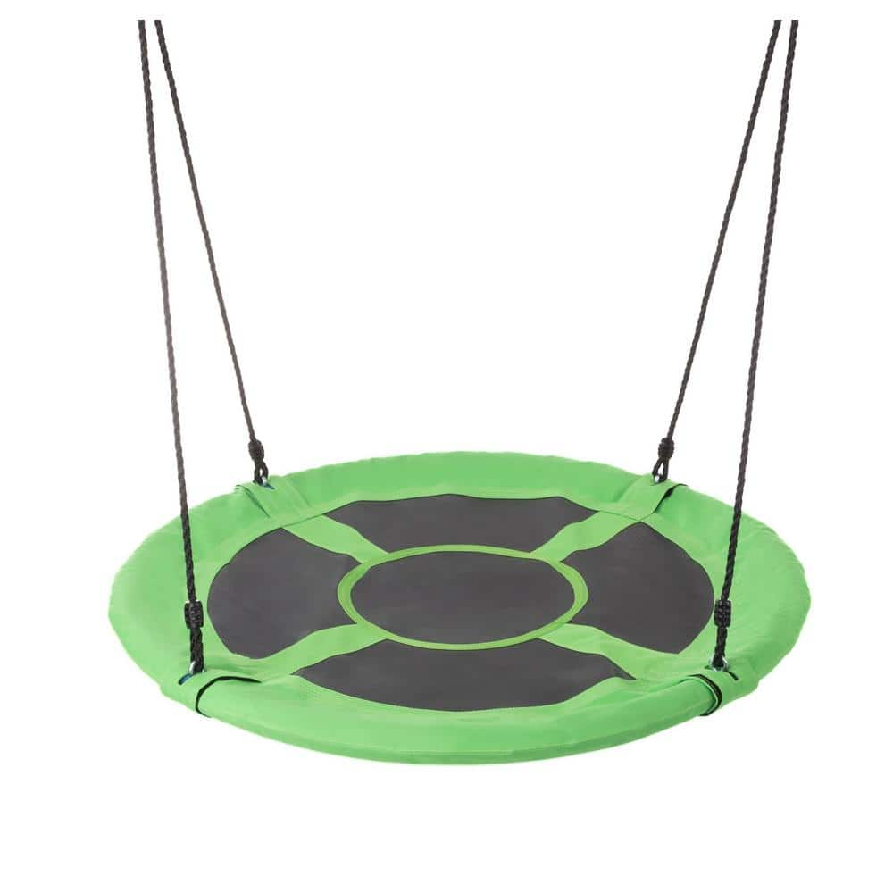 Hey! Play! Saucer Swing 40 Diameter Hanging Tree or Swing Set, Black