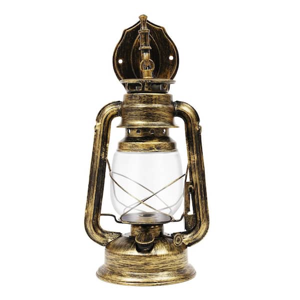 OUKANING 7.08 in. 1 Light Cyan Bronze Retro Rustic Outdoor/Indoor Wall Sconce Wall Light with Clear Plastic Shade