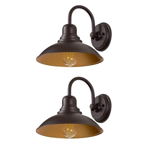 Tidoin 1-Light Bronze Wall Sconce (2-Pack)
