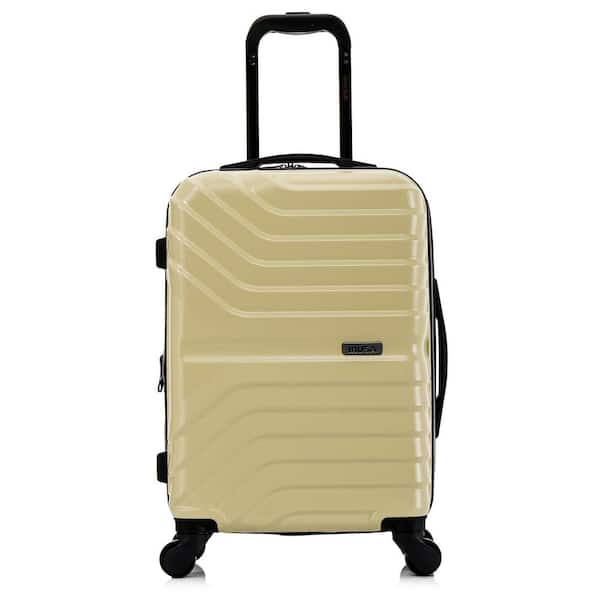 InUSA Aurum lightweight hardside spinner luggage 20 " carry-on Champagne