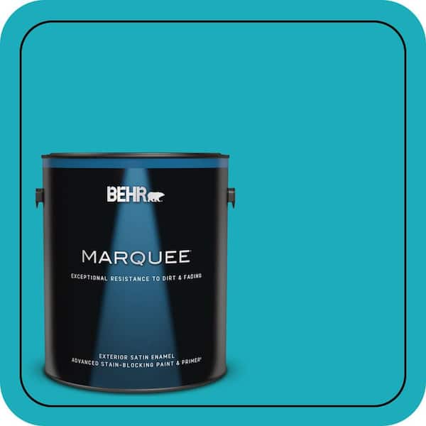 BEHR MARQUEE 1 gal. #P470-5 Placid Sea Satin Enamel Exterior Paint & Primer