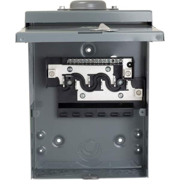 Square D Homeline 100 Amp 6-Space 12-Circuit Outdoor Main Lug Electrical Panel(HOM612L100RBCP)