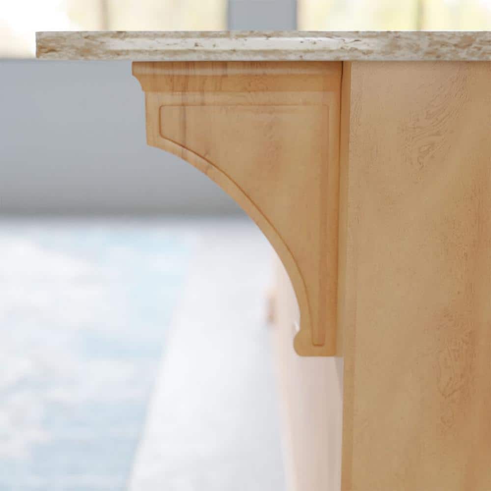 Extra Large Red Oak Wood Corbel Bracket, 2.5"W x 8"D x 12"H