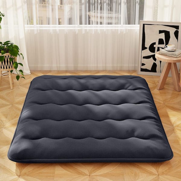 Comfort 4 in. Twin Polyester Foldable and Washable Camping Floor Mattress Pad Topper