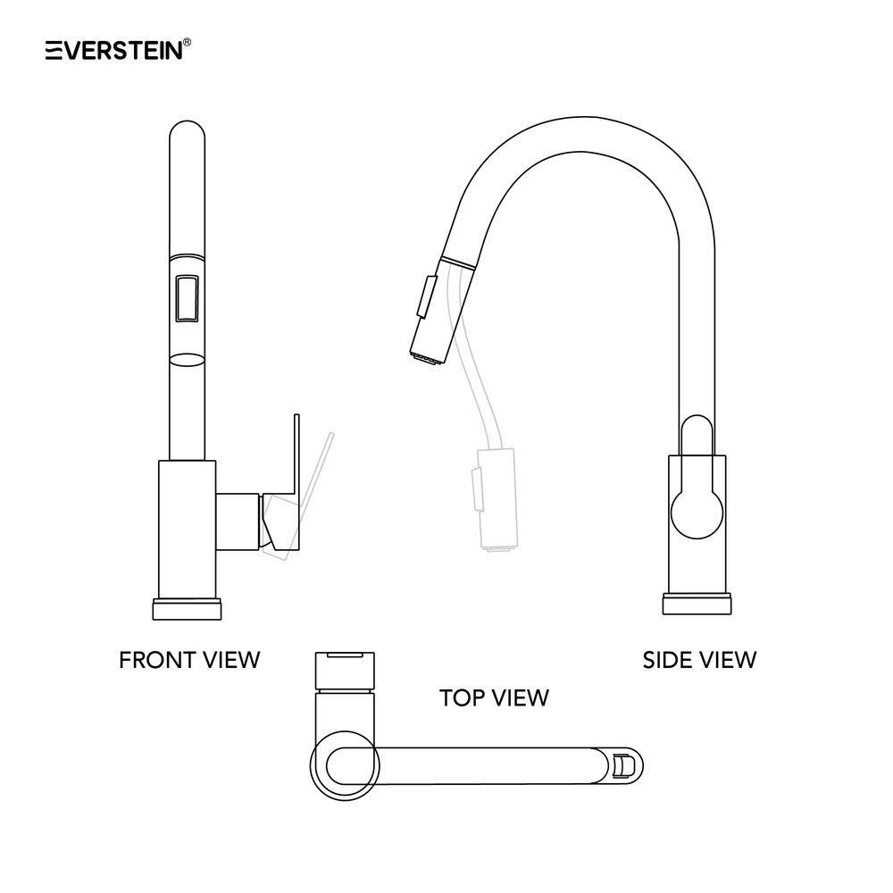 Brushed Nickel Single Handle Kitchen Faucet with Pull-Out Spray