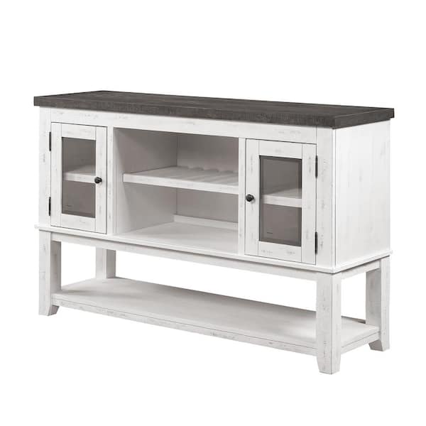 Furniture of America Batesville Distressed White and Gray Dining Server