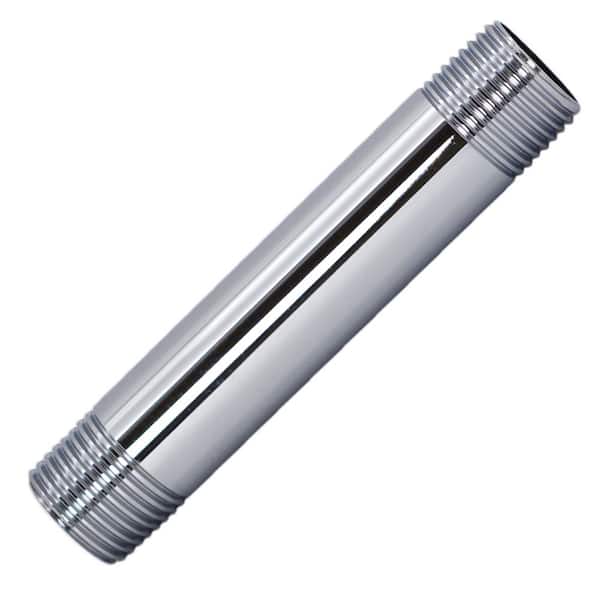 1/2 in. x 4in. IPS Brass Pipe Nipple, Polished Chrome