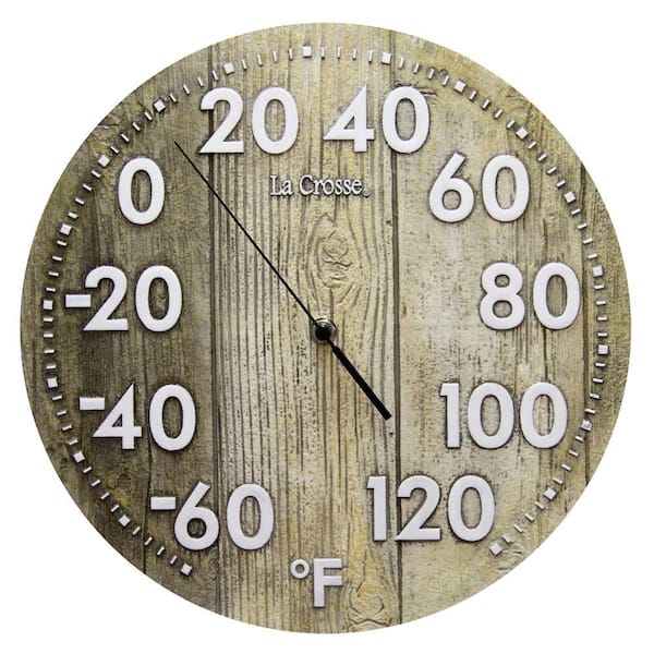 La Crosse Technology 12 in. Polyresin Round Dial Thermometer