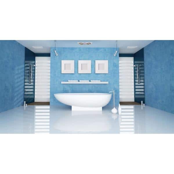 Matte Chrome 90 CFM Ceiling Mount Bathroom Fan with Heater and Light