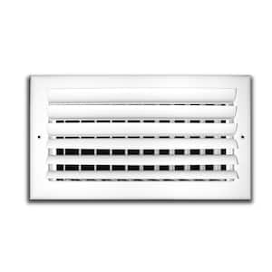 12 in. x 8 in. 2-Way Aluminum Adjustable Horizontal Curved Blade Wall/Ceiling Register