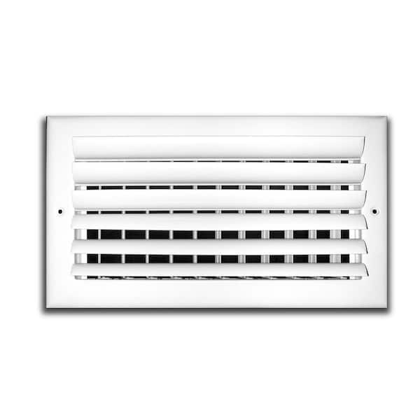 Everbilt 12 in. x 8 in. 2-Way Aluminum Adjustable Horizontal Curved Blade Wall/Ceiling Register