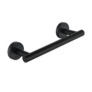 Stainless Steel 9 in. Wall Mounted Single Towel Bar in Matte Black