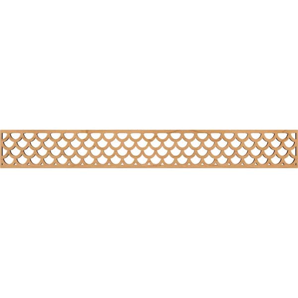 Ekena Millwork Hudson Fretwork 0.375 in. D x 46.5 in. W x 6 in. L Maple Wood Panel Moulding