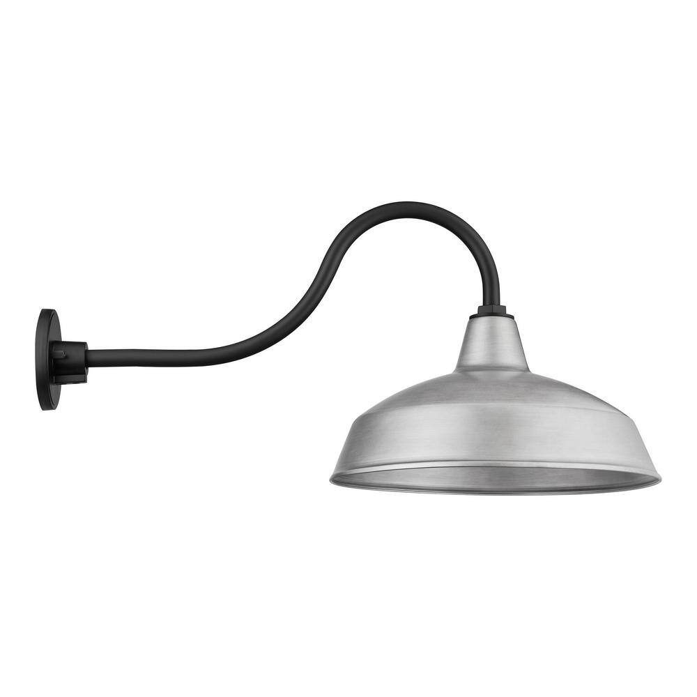 Easton 14 in. 1-Light Graphite Hardwired Outdoor Wall Light Lantern Sconce with Steel Shade price history on PriceWatchPro