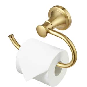 Wall Mounted Single Post Ring Shaped Toilet Paper Holder Toilet Paper Hanger in Brushed Gold