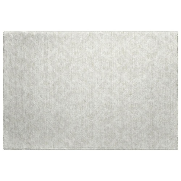 Dream Shag Premium Machine Washable Abstract ADS621 Ivory 2 ft. x 3 ft. Accent Rug