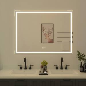Bochum 48 in. W x 36 in. H Rectangular Frameless LED Wall Bathroom Vanity Mirror