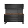 Garvee 72 in. Stainless Steel Mobile Workbench Cabinet with Wheels, 15-Drawer, 3 Top Storage Cabinet, Rubber Wood Top, Lock Key HNN-PHO_1575ZJH7