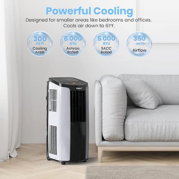 8500 BTU Air Conditioner Portable Fan w/ Filter 850sqft Low online Noise for Bedroom