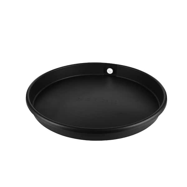 24 in. Plastic Round Water Heater Drain Pan with PVC Fitting