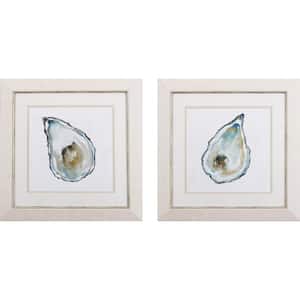 20 X 20 in. Oysters Watercolor Wooden Wall Art (Set of 2)