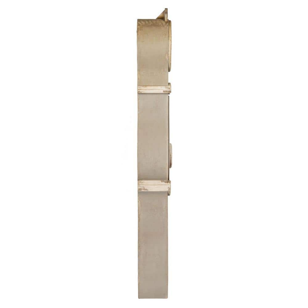 Distressed Gray Wood Grandfather Style Wall Clock