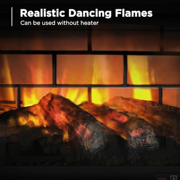 TURBRO Suburbs TS25 Electric Fireplace Infrared Space Heater with  Adjustable Flame Effects, Timer, Remote Control 707-98-125A - The Home Depot