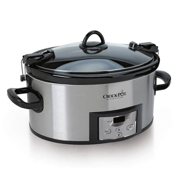 Crock-Pot 6 Qt. Programmable Stainless Steel Slow Cooker with Locking Lid