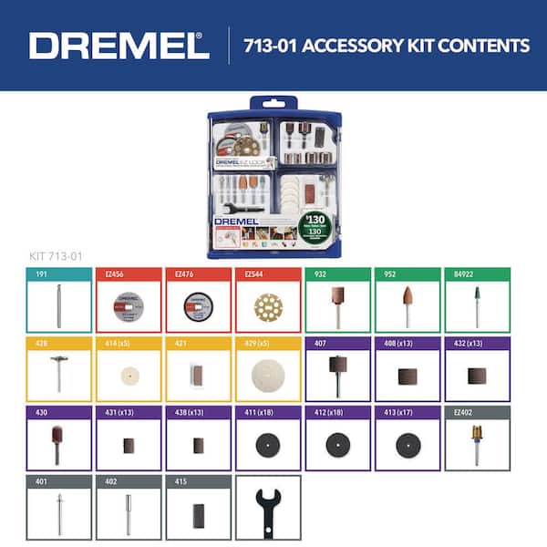 Dremel Glass and Stone Rotary Tool Accessory Kit (8-Piece) 736-01 - The  Home Depot