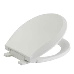 One-piece Design Round Closed Front Toilet Seat in White