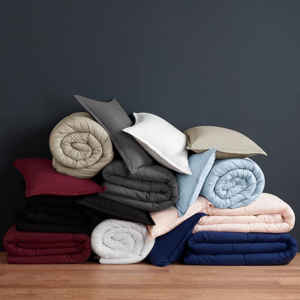Gray Full/Queen Microfiber Comforter Set