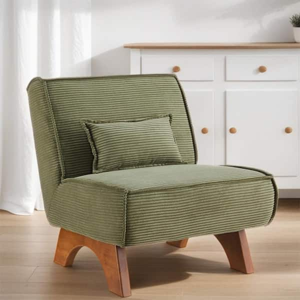 Art Leon COZY Off Grayish Mint Green Fabric Accent Slipper Chair