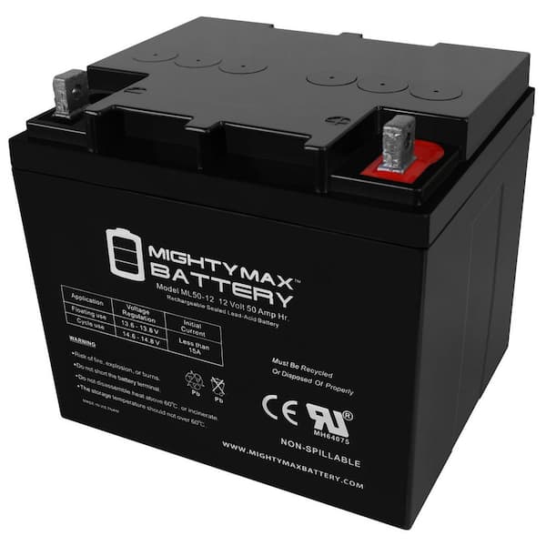 MIGHTY MAX BATTERY ML50-12 -12V 50AH SLA Replaces MX-12400