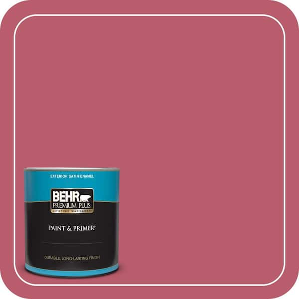 BEHR PREMIUM PLUS 1 qt. #MQ1-06 Sensuous Satin Enamel Exterior Paint & Primer