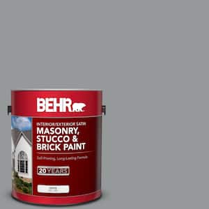 1 gal. #MS-82 Cobblestone Grey Satin Interior/Exterior Masonry, Stucco and Brick Paint