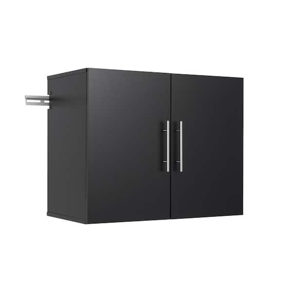 Prepac HangUps 30 in. W x 24 in. H x 16 in. D Upper Storage Cabinet in Black (1-Piece )