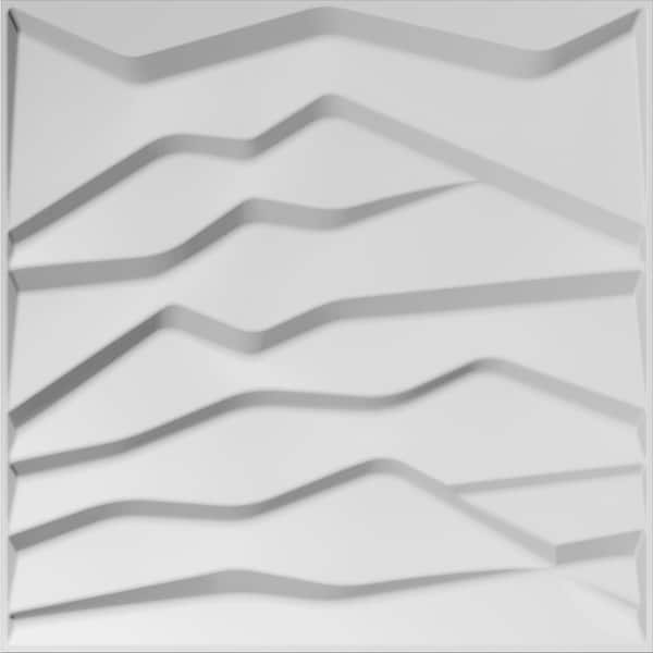 Dundee Deco Falkirk Fifer 20 in. x 20 in. Paintable Off White Abstract Hills Fiber Decorative Wall Paneling