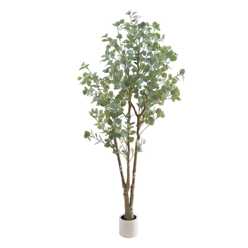 7 ft. Artificial Trees Indoor, Faux Tree, Artificial Fake Tree Flower Potted, Artificial Plants for Home Office Wedding