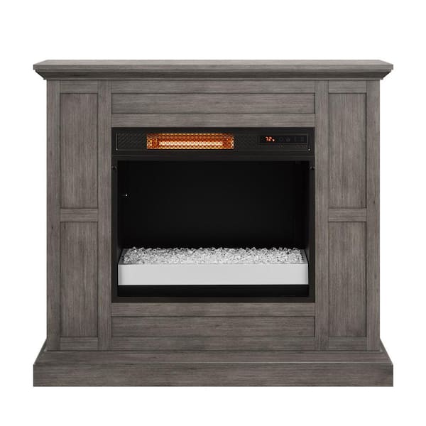 Duraflame 40 in. Freestanding Wall Mantel Electric Fireplace in Weathered Gray